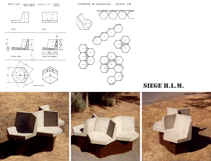Sièges étudiés pour équiper les programmes d'habitat de la SIDR (1977)